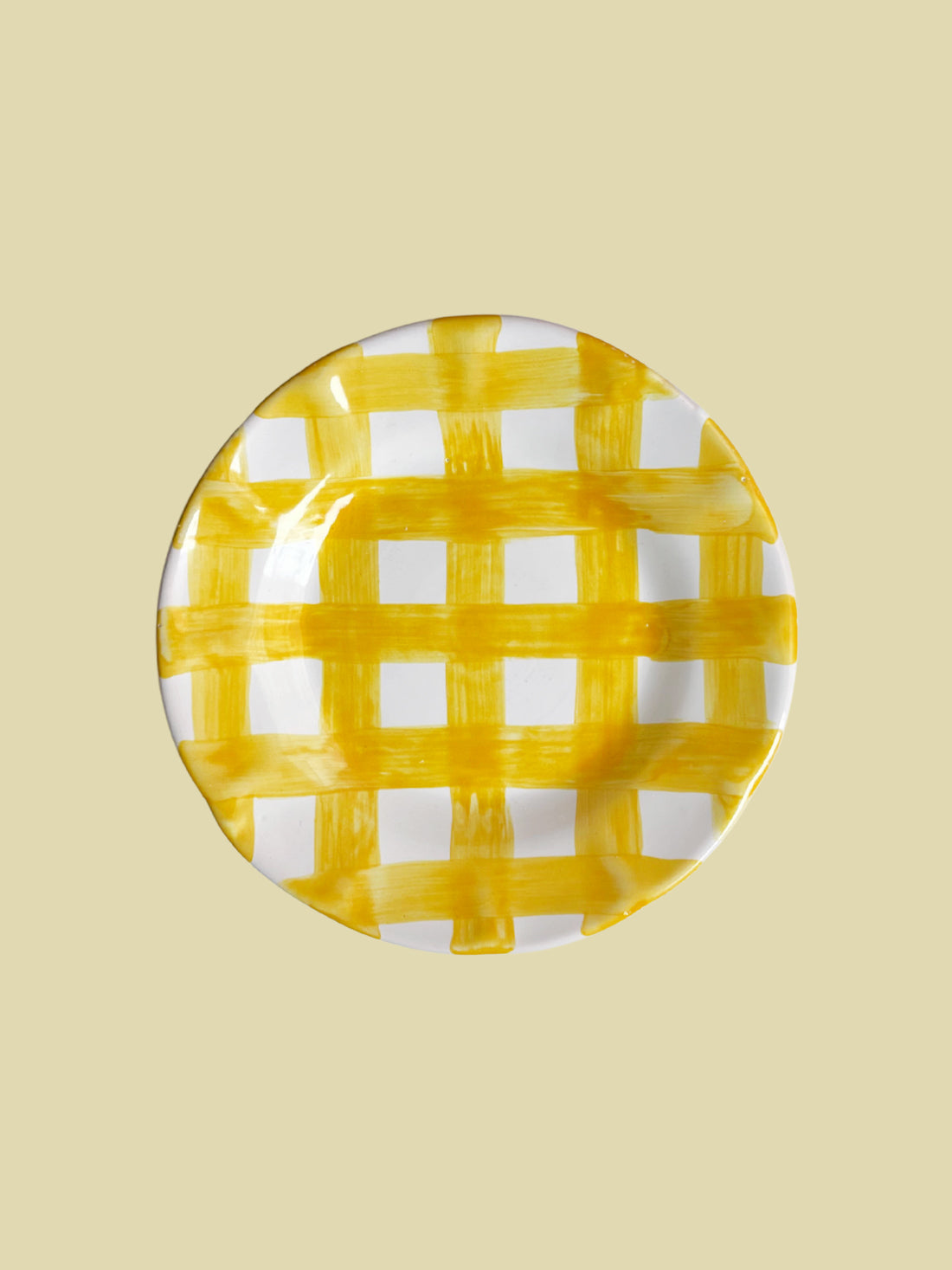 Bientôt Assiett Yellow Checks 16cm