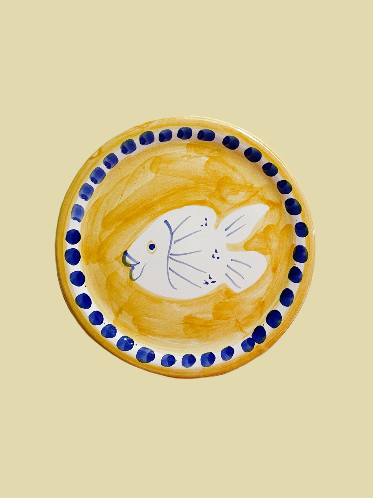 Bientôt Fish Plate Yellow 17cm