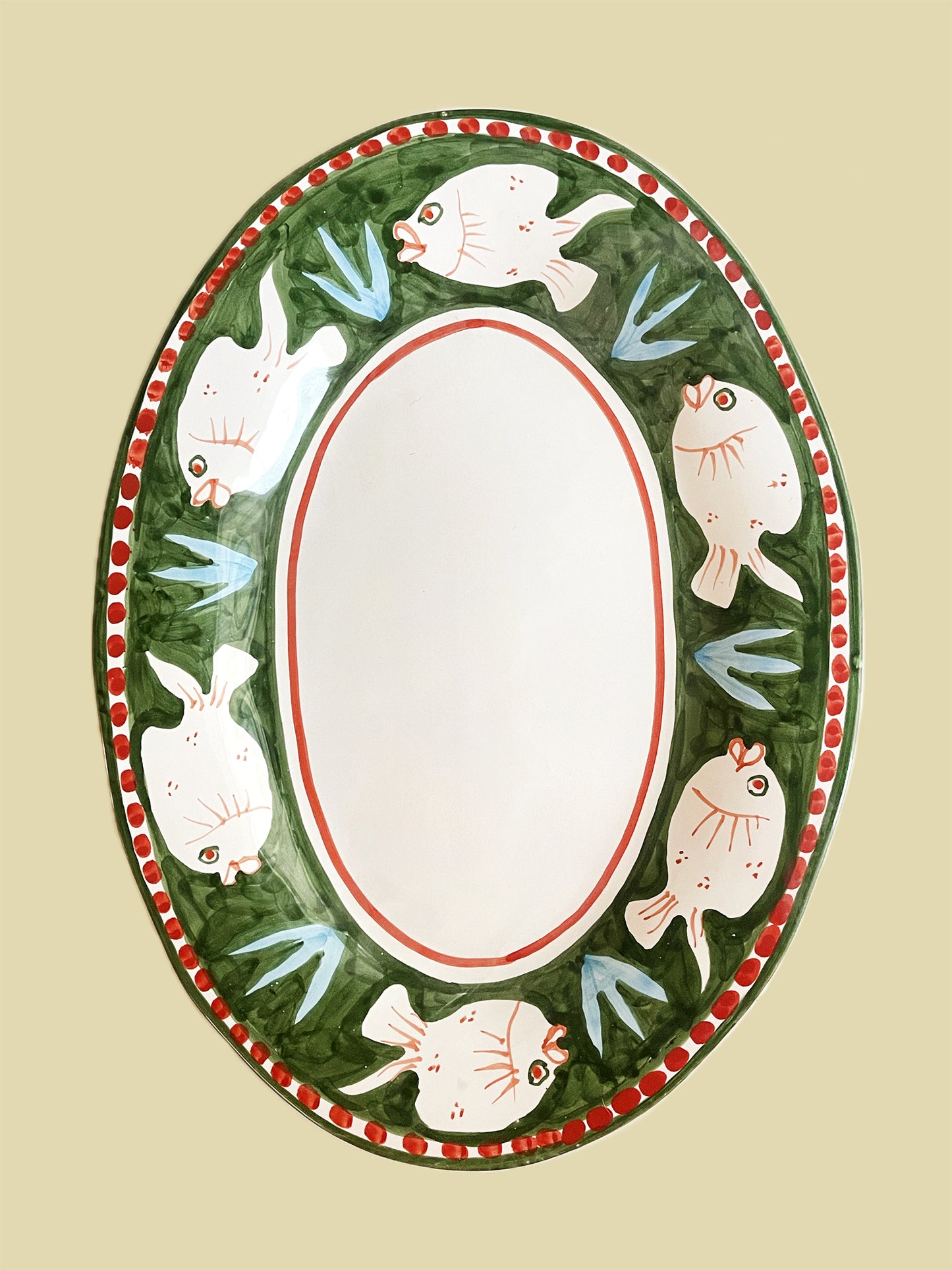 Bientôt Fish Platter Green 45cm