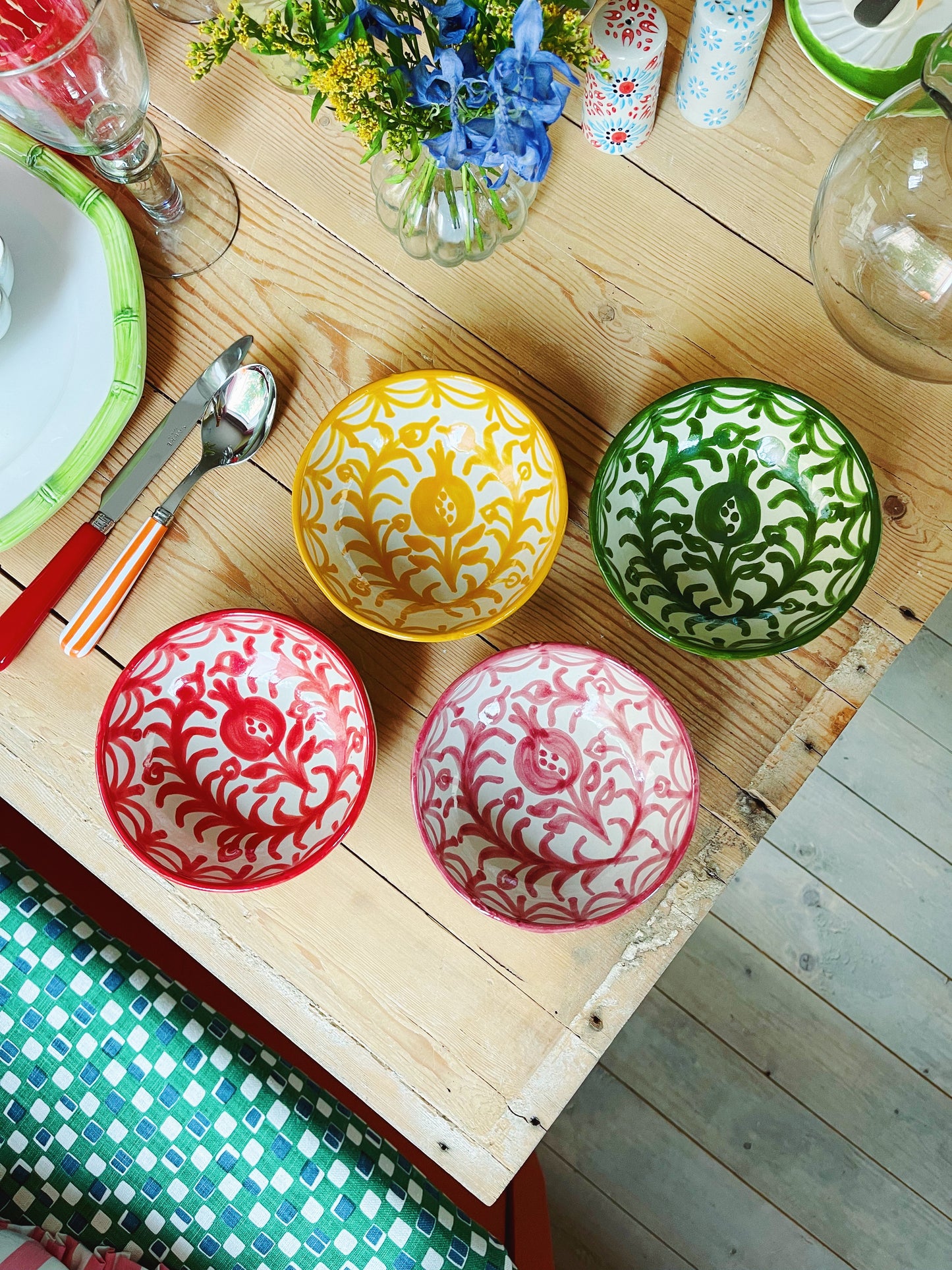Bientôt Pomegranate Bowl Green 14cm