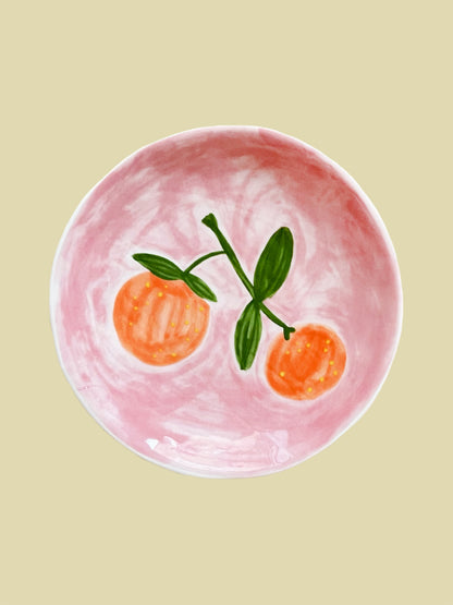Orange Plate Pink 16cm