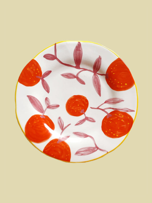 Orange Plate Yellow 22cm