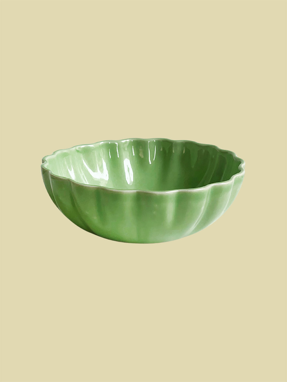 Bientôt Scallop Bowl Green 9-13cm