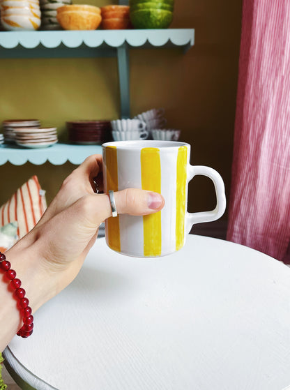 Bientôt Mug Yellow Stripes 10cm
