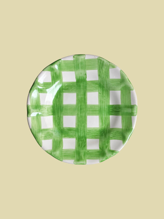 Bientôt Assiett Green Checks 16cm