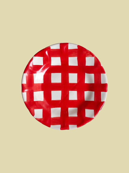 Bientôt Assiett Red Checks 16cm