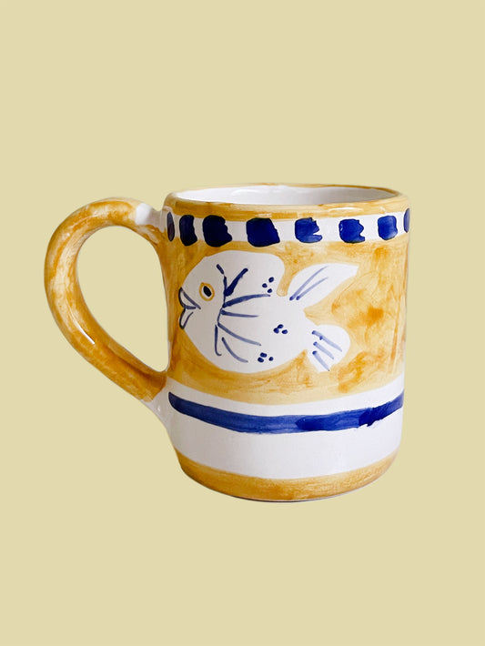 Bientôt Fish Mug Yellow 10cm