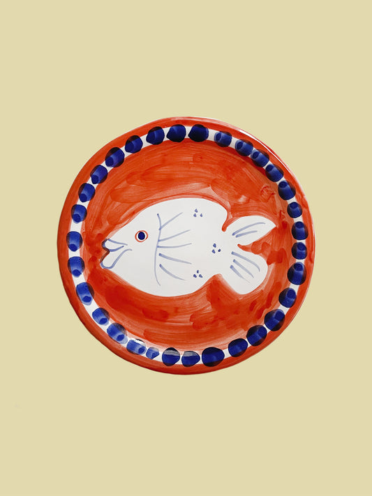 Bientôt Fish Plate Orange 17cm