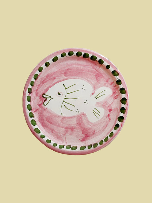Bientôt Fish Plate Pink 17cm
