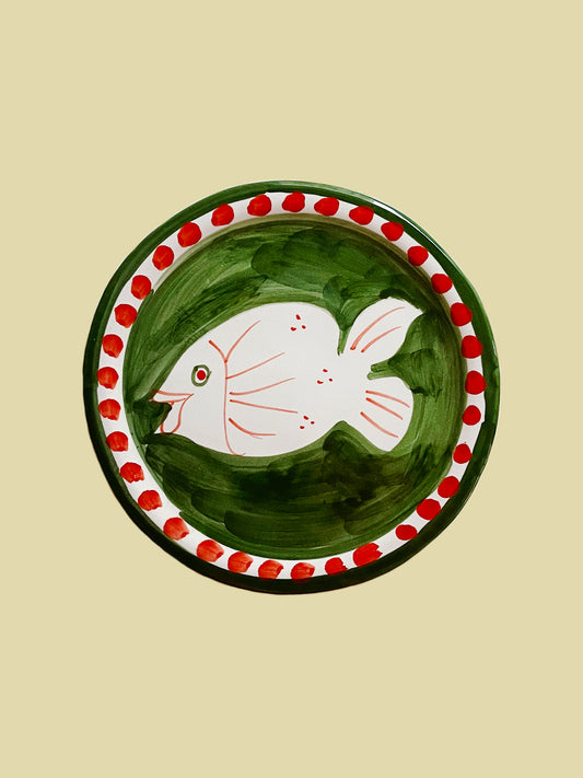 Bientôt Fish Plate Green 17cm