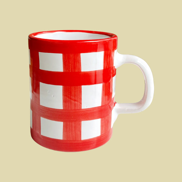 Bientôt Mug Red Checks 10cm