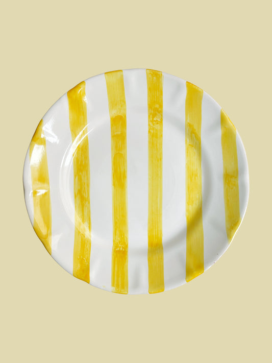 Bientôt Dinner Plate Yellow Stripes 25cm