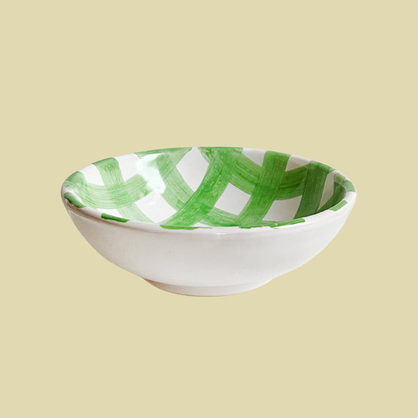 Bientôt Bowl Green Checks 14cm