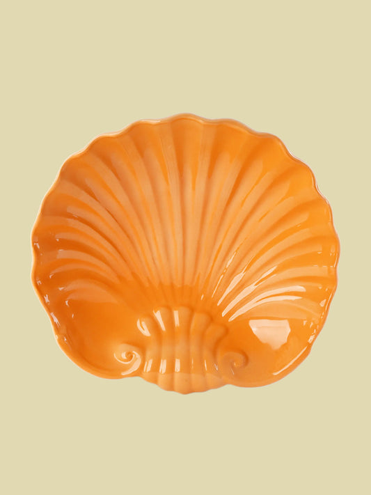 Bientôt Scallop Bowl Orange 22cm