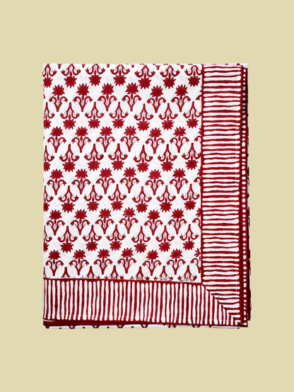 Tablecloth Lily Burgundy 150x250cm