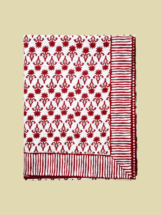 Tablecloth Lily Burgundy 150x250cm