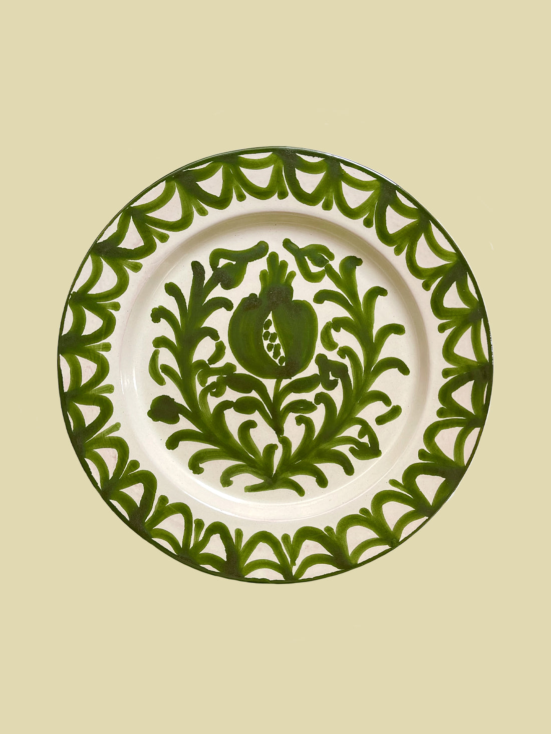 Bientôt Pomegranate Dinner Plate Green 26cm