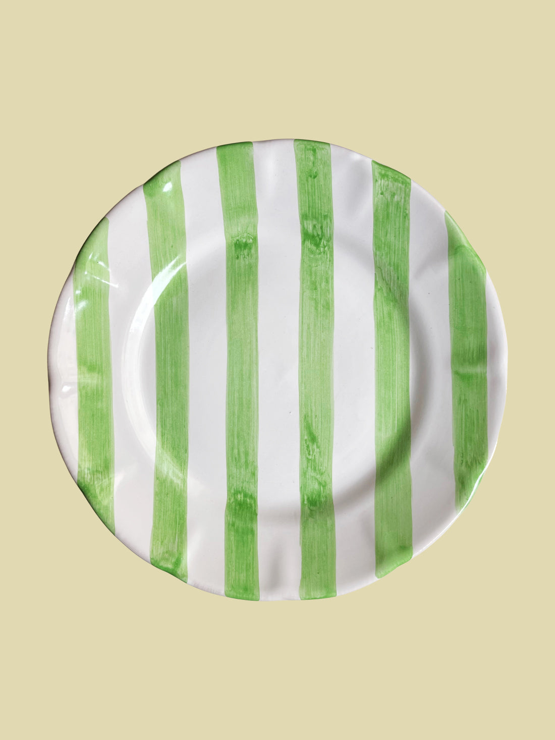 Bientôt Dinner Plate Green Stripes 25cm
