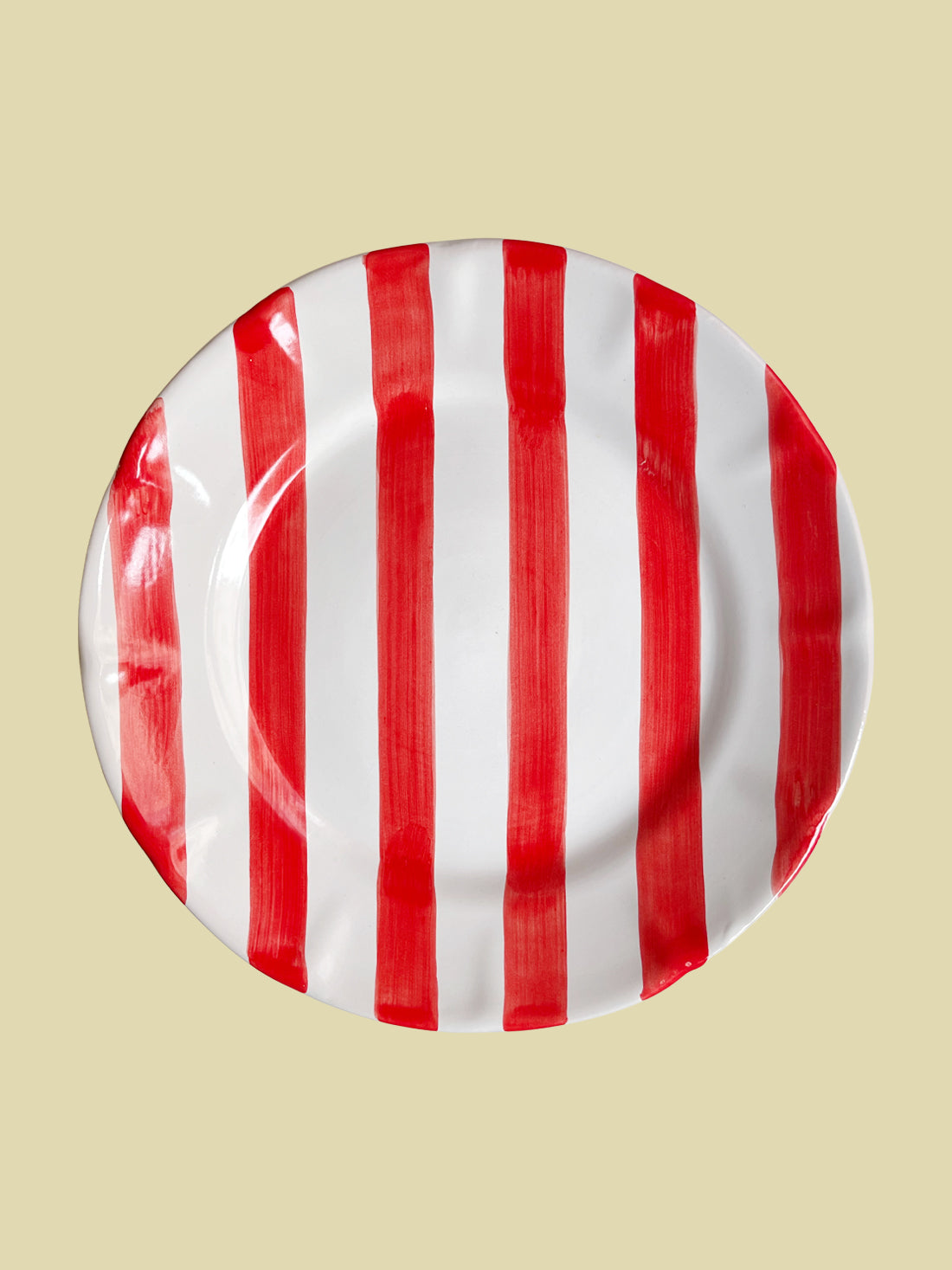 Bientôt Dinner Plate Red Stripes 25cm